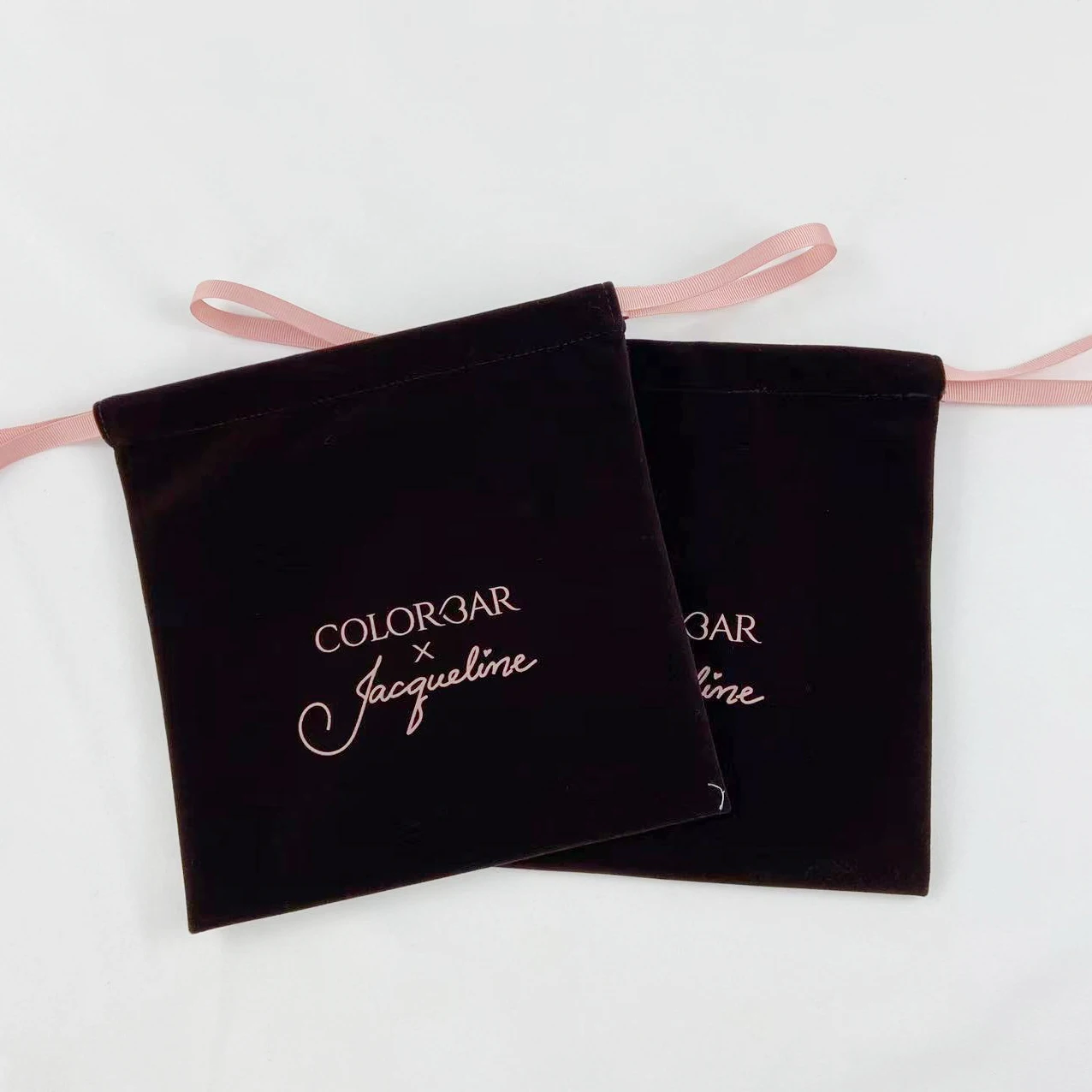 Мягкая замшевая сумочка для ювелирных изделий с розовым логотипом роскошная бархатная косметичка