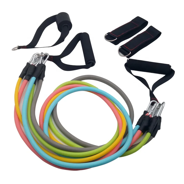 Для занятий йогой, фитнесом или работы в спортзале, оборудование для домашнего спортзала тренировки трубы латекс 11 шт. Эспандеры набор