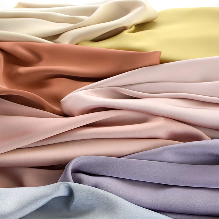 Factory Direct Sales Glossy Satin Fabric Polyester Triacetate Satin Fabric for Cheongsam Fabric