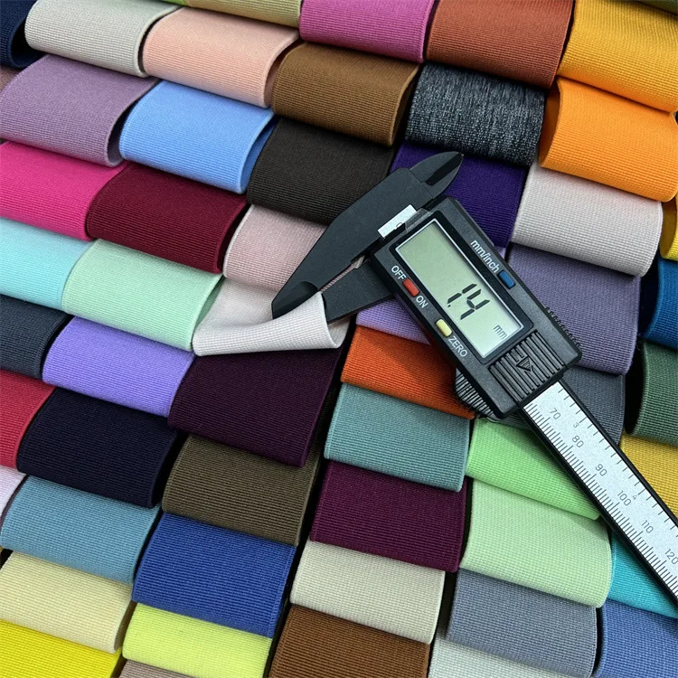 3cm high density elasticity colored plain rubber double-sided elastic band for box accessories