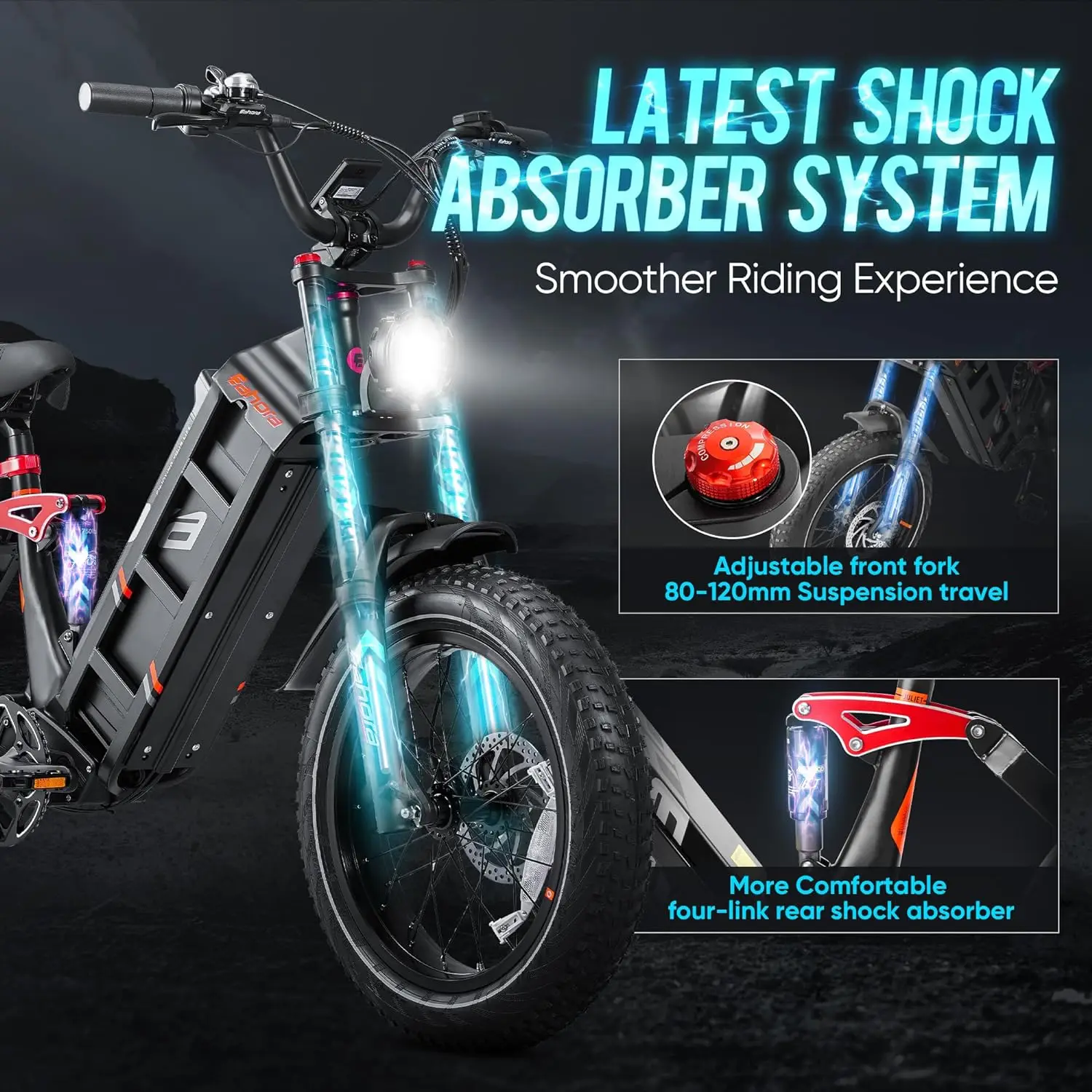 USA CA Stock Free Shipping Juliet 2 Peak 1700W 52V/60Ah Electric Bike for Adults 100+Miles Long Range E-Bike Hybrid E Bike