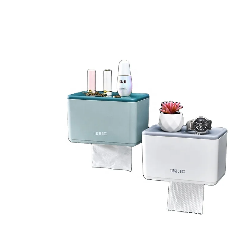 A3068Toilet tissue box punch-free home wall mount waterproof toilet paper box roll paper hanger toilet paper rack