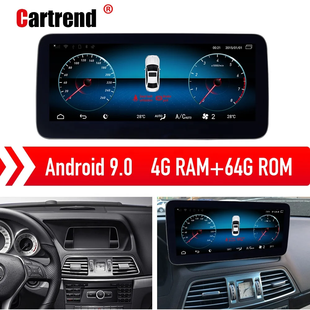 W207 android 9.0 touch screen entertainment head unit For mercedes E klasse coupe A207 navigation tablet 2010-2015