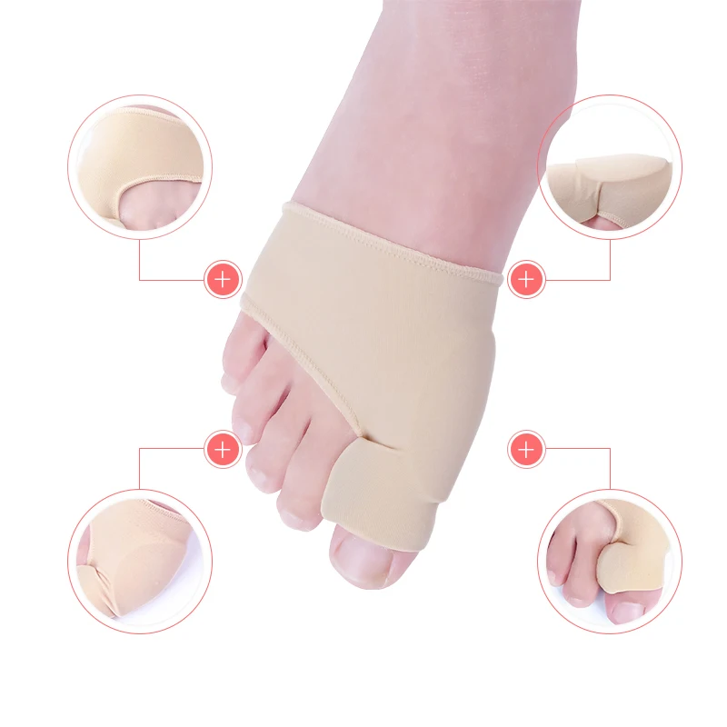 Efficient Toe Corrector Gel Pad Stretch Nylon Hallux Valgus Protector Guard Toe Separator