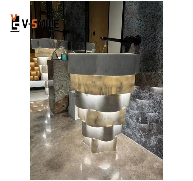 natural white marble wash hand basin price Integration One-piece wash basin