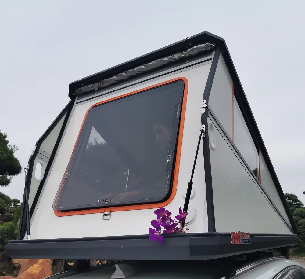 best price brands china manufacturer car camping tent rooftop aluminum triangle suv small hard shell aluminum roof top tent