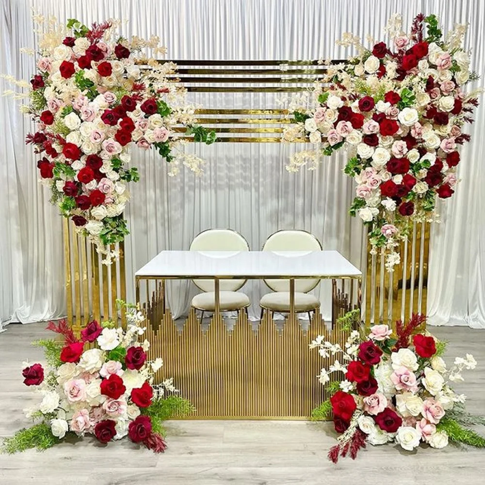American Style Wholesale Wedding Entrance Arch Golden Arch Wedding