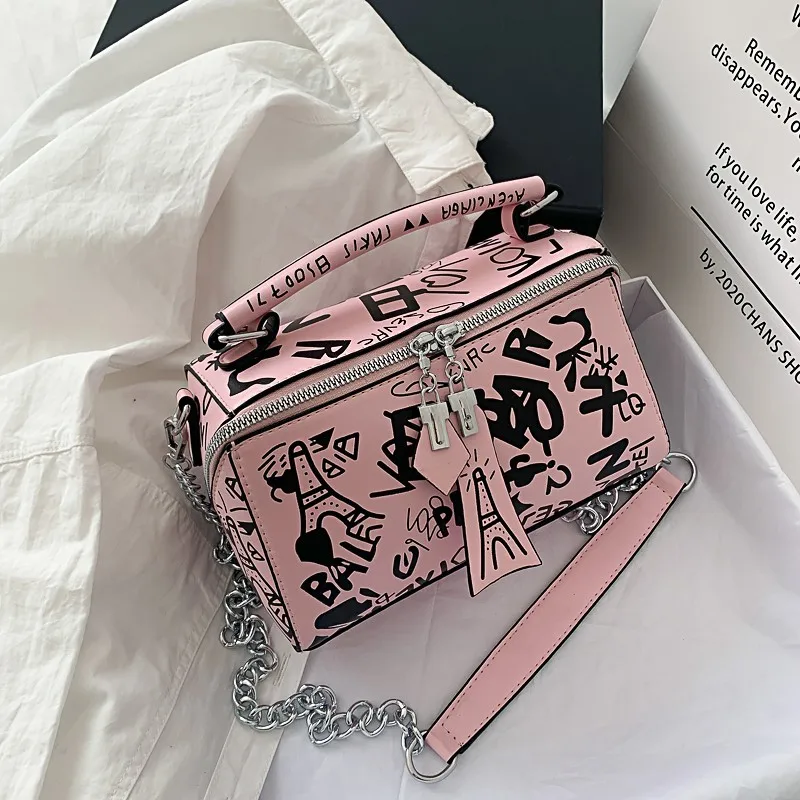 Graffiti Bag for Women  Large Luxury Handbags Designer Letter Crossbody Shoulder Bag Women Travel Bag Ladies Boston Purses