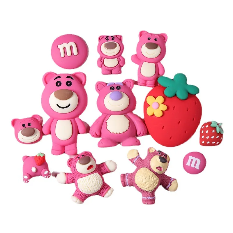 Flatback Charms Strawberry Bear Crafts Cute Resin Kawaii Charms