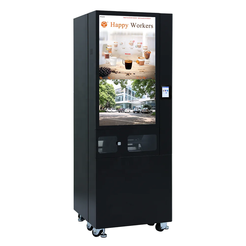 Hot Sale Automatic Coin Operated New Beverage Market Coffee Vending Machine