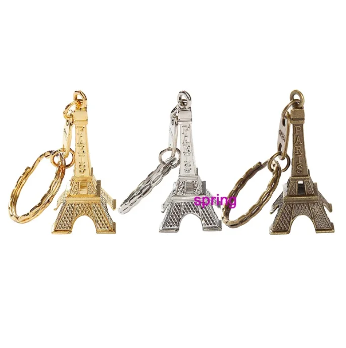 France Eiffel Tower Keychain Metal Paris Tower Pendant Chain