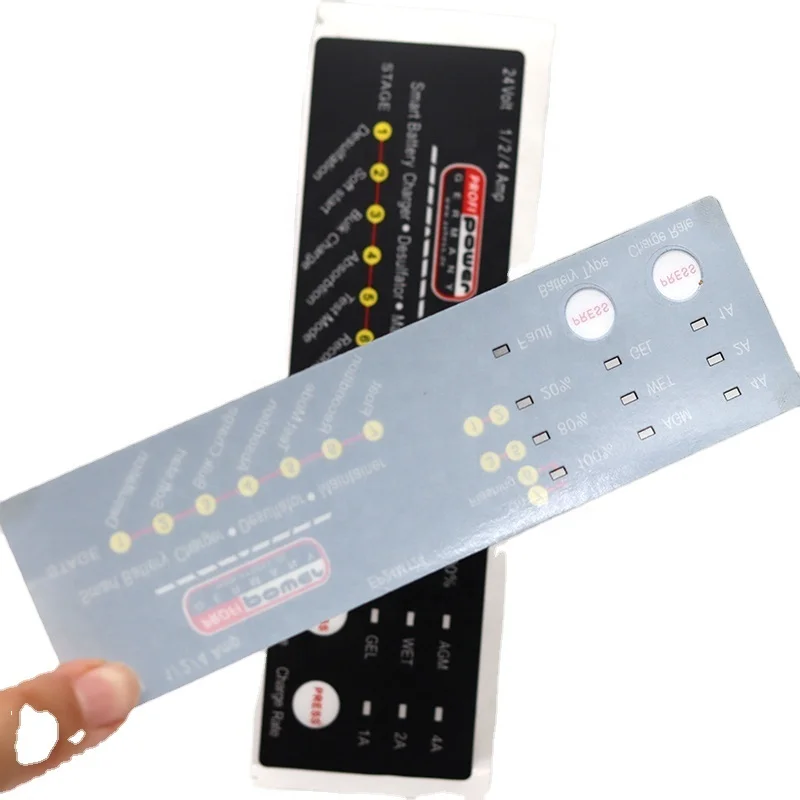 Custom Remote Controller Sticker Electrical Control Panel  3M Adhesive PC Acrylic Overlay Label Sticker