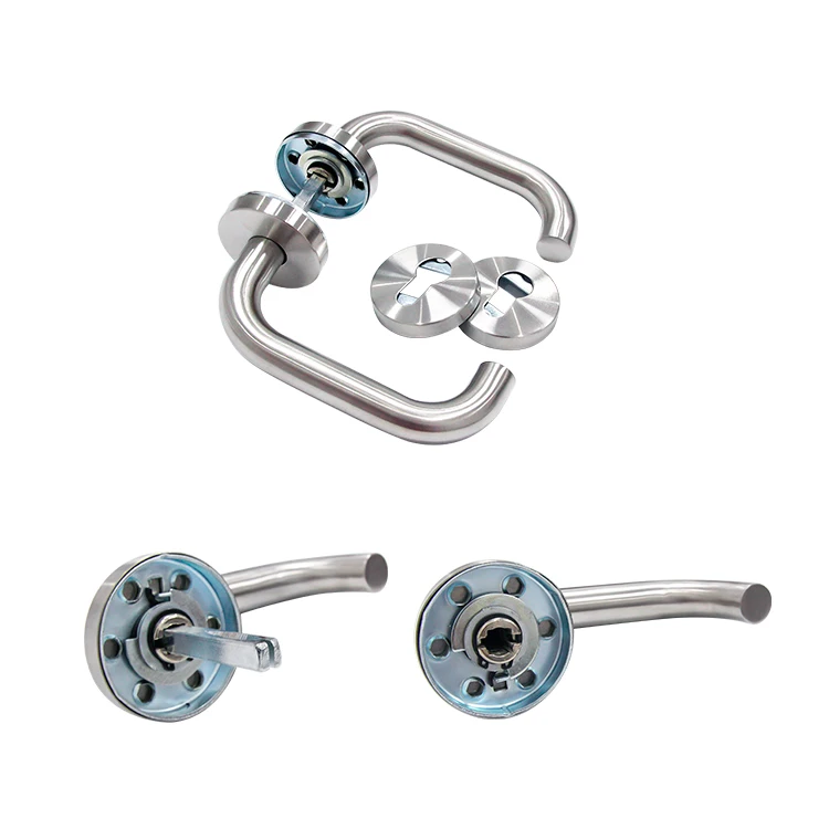 Manufacture Supplier Heavy Duty Fireproof Door Handle Stainless Steel European Standard Handle