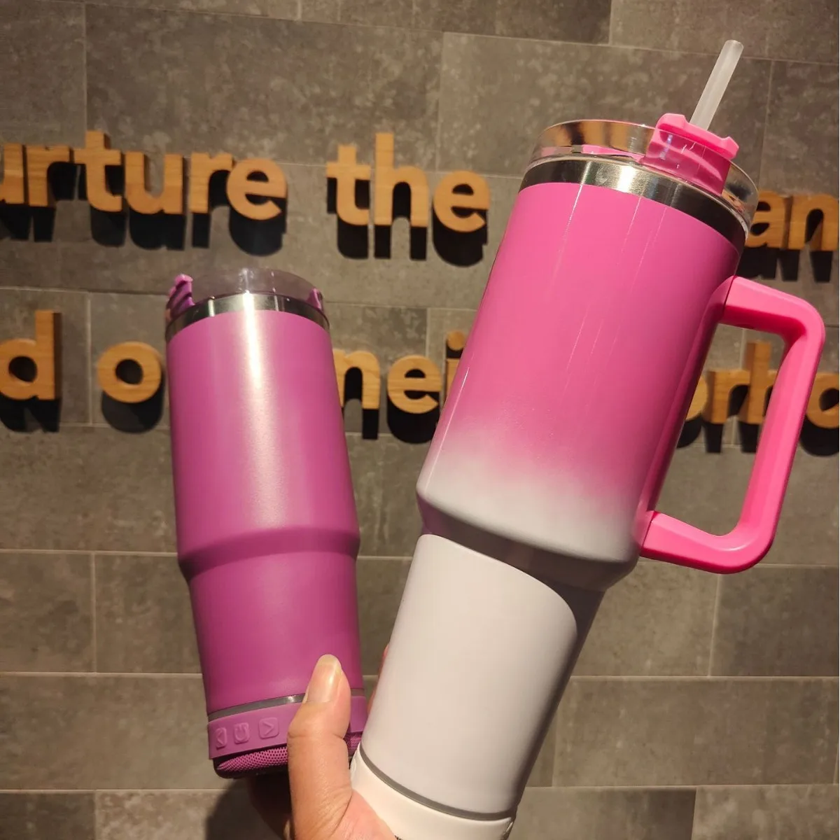 tumbler hot and cold stainless steel vacuum insulated with mini speaker tumbler