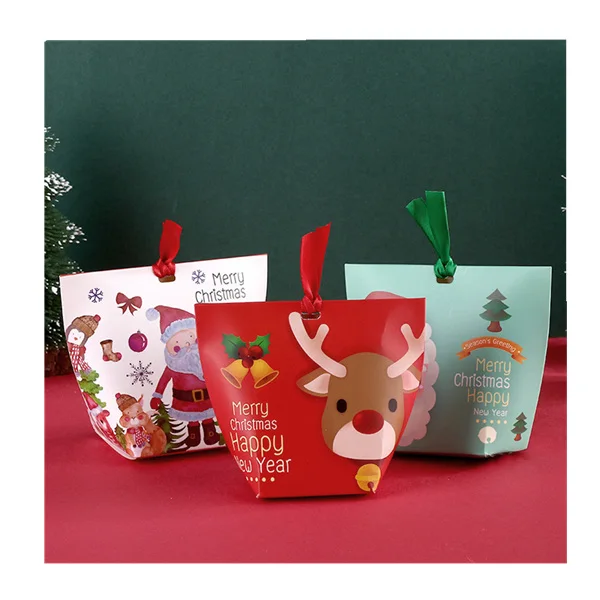 Factory Wholesale Creavive Design Cosmetic Cookie Gift Paper Bag christmas boxes Chocolate christmas box