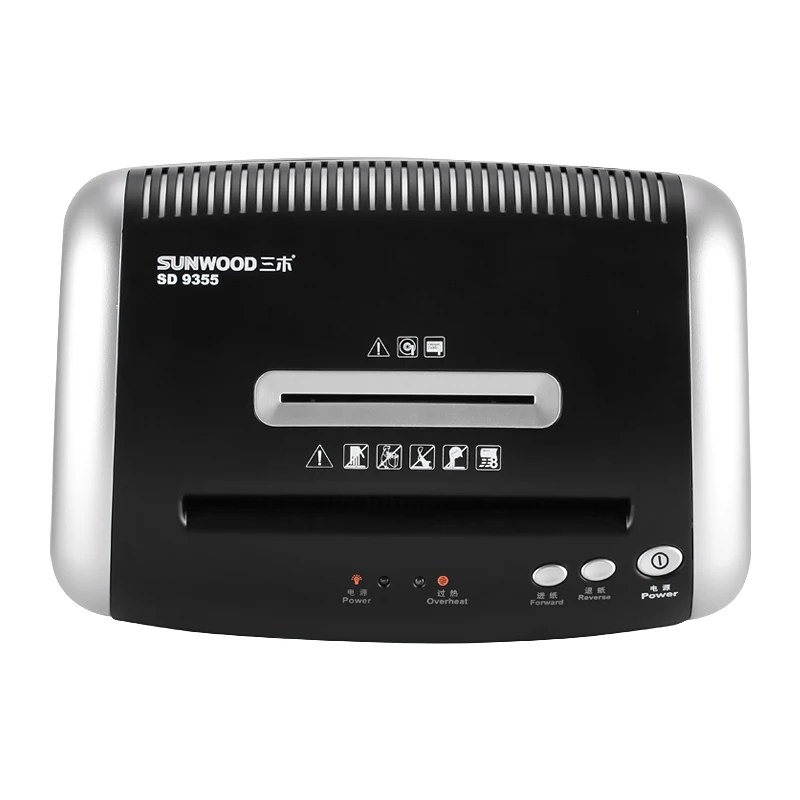 SUNWOOD Paper Shredder machine 2X8 mm 8 Sheets Micro-cut Home Office shredder Paper Credit Cards Ultra quiet SD9355