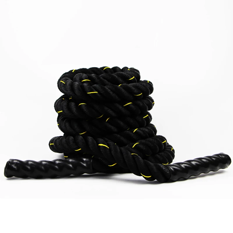 100% Poly Dacron Heavy Battle Rope with Durable Protective Sleeve for Strength Training, Fitness Exercise Rope,Battle Ropes