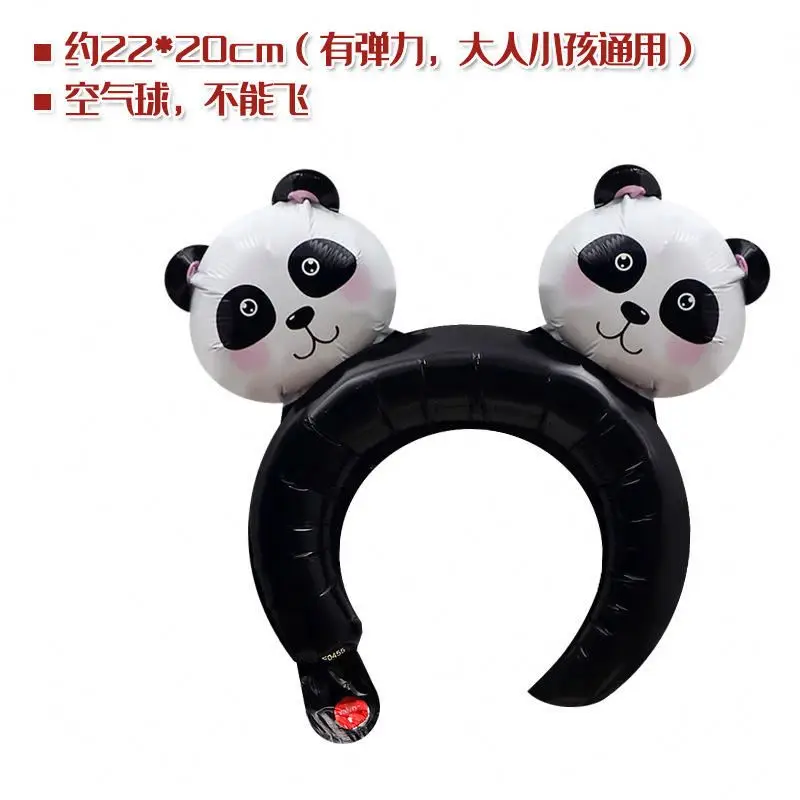 Cute Cartoon Birthday Gift Hair Band Foil Balloon headband Balloons For Birthday Activity Party Decoration Supplies