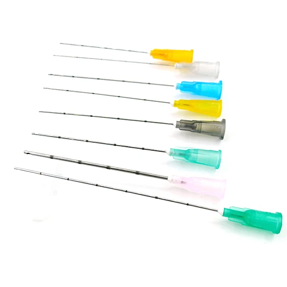 
Free shipping wholesale blunt tip micro cannula 22G70mm needle blunt tip fine micro cannula for dermal filler hyaluronic acid 