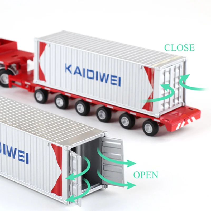 Kid toys free wheel die cast container model truck toy for children die cast car