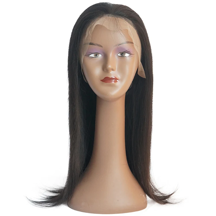 
wholesale 100% natural indian cuticle aligned human hair loose wave nature color front lace wig 