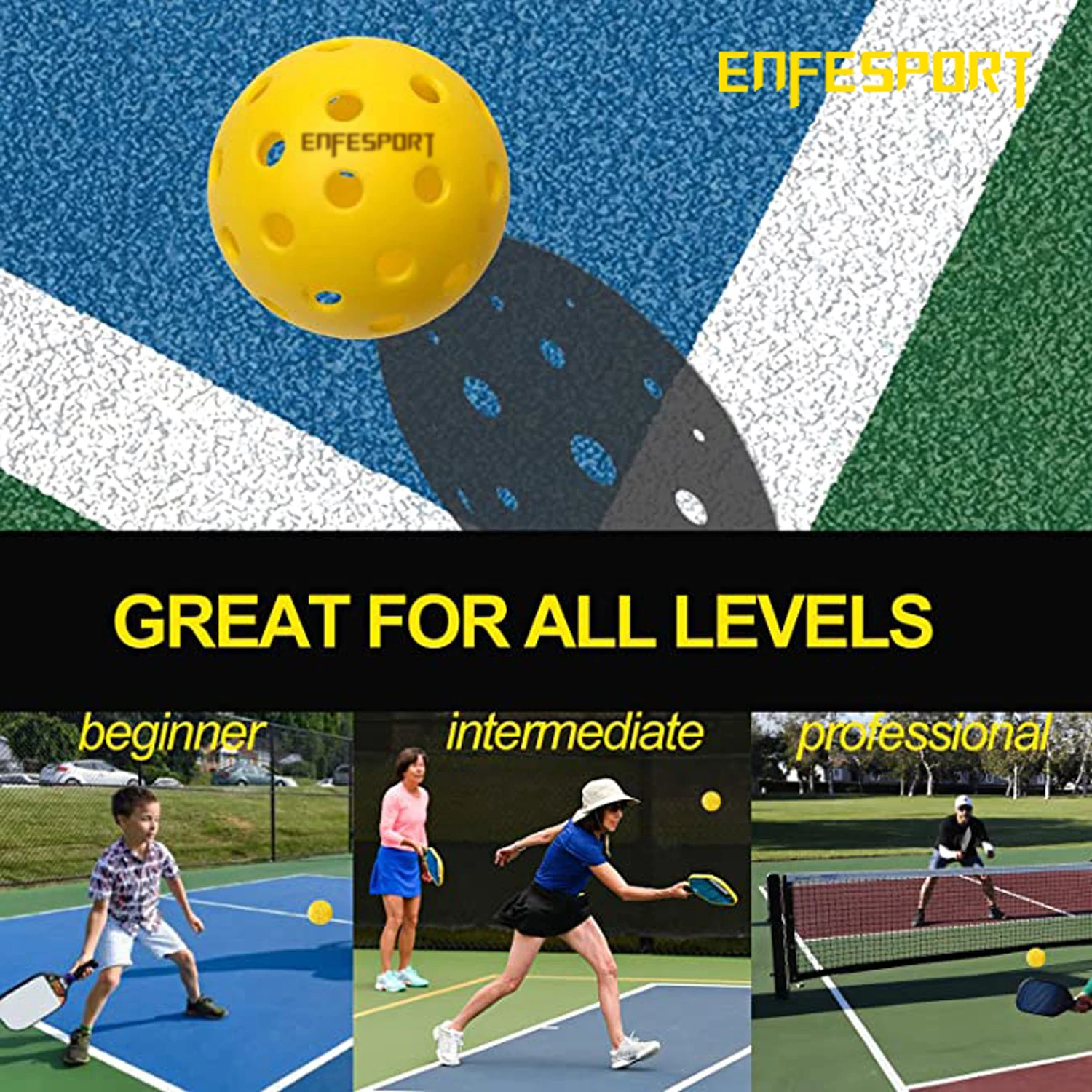 Pickleballs USAPA стандартные соленые шарики соревнования бесшовные для открытых кортов с 40