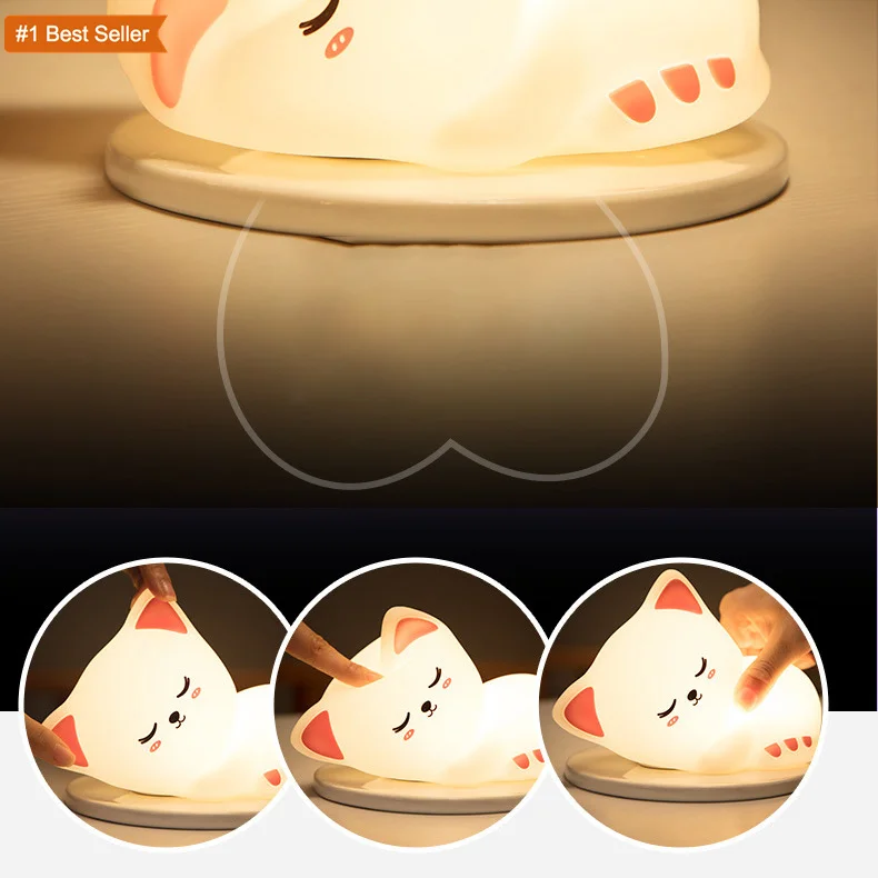 Jumon Creative silica gel rechargeable timing colorful night lamp bedroom head eye protector sleep lamp