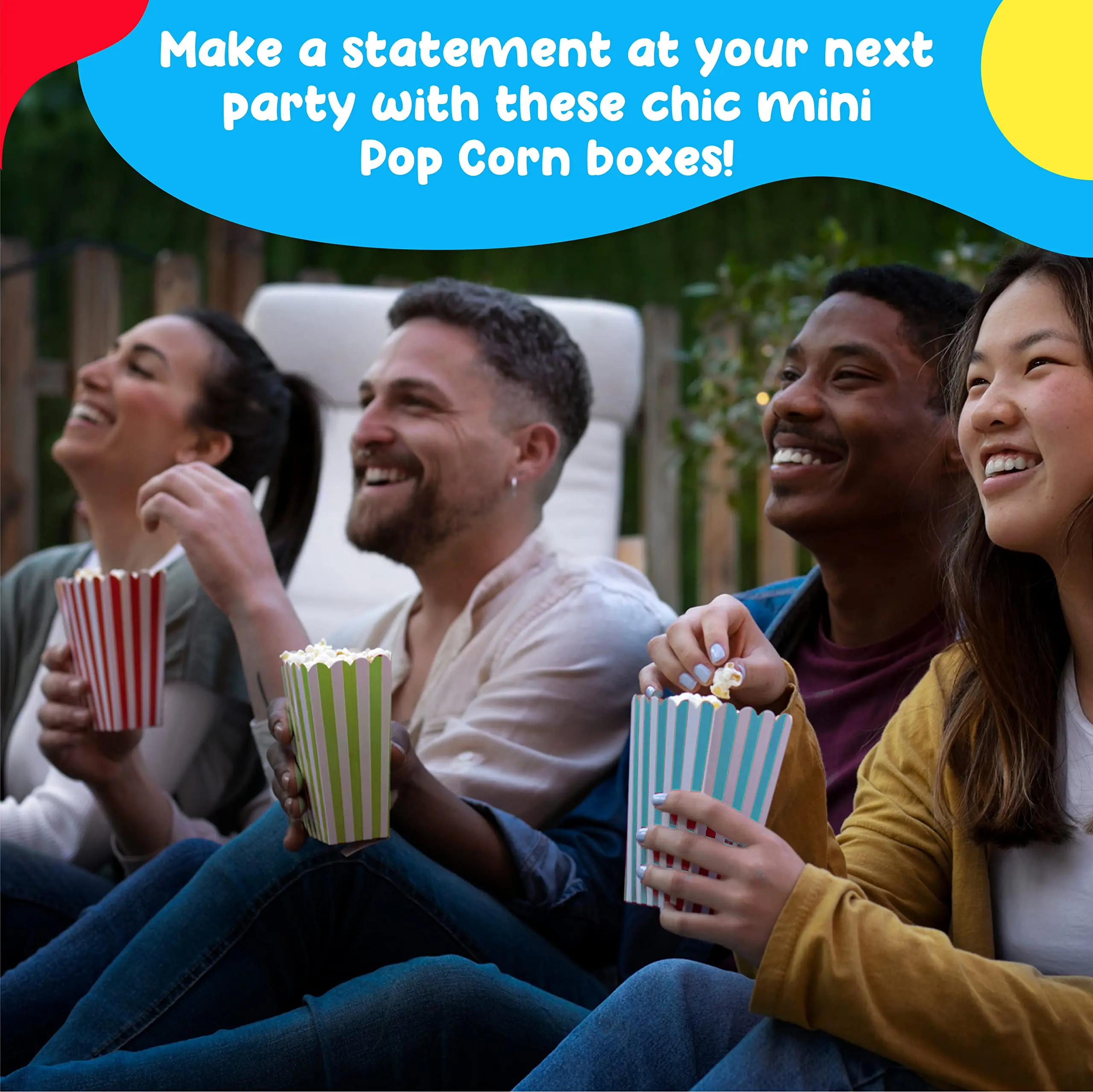 Popcorn Boxes  Cardboard Candy Boxes For Birthday Bridal and Baby Shower Party/Movie/Fiesta Wedding Party