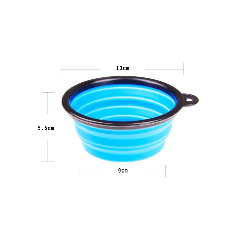 Hot sale foldable water dog bowl foldable dog water bowl silicon folding dog bowl