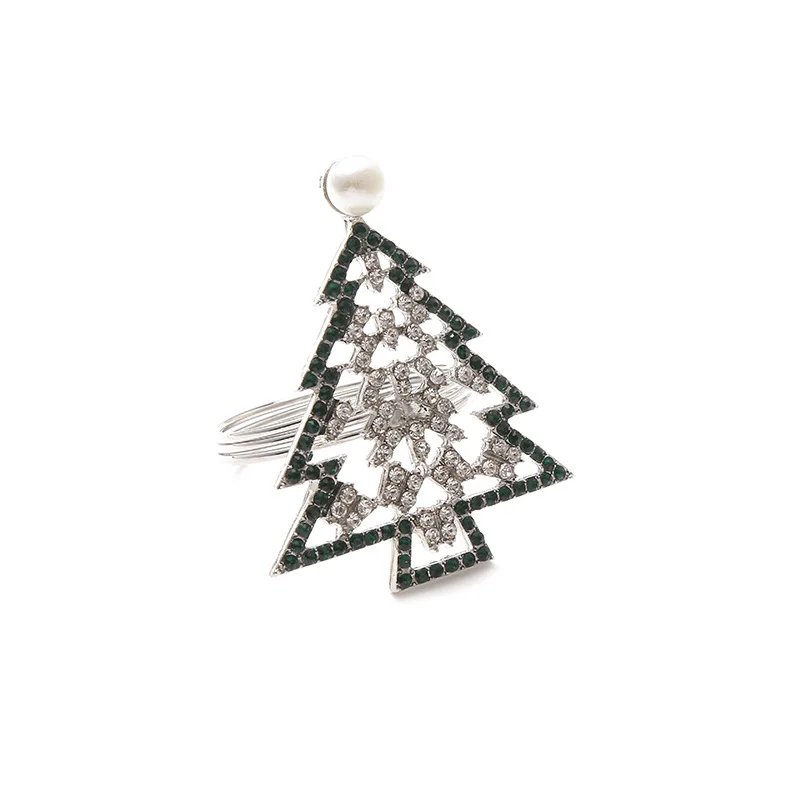 Christmas table napkin rings for Wedding Party Favors Clear Custom Accessories Sticker metal napkin rings