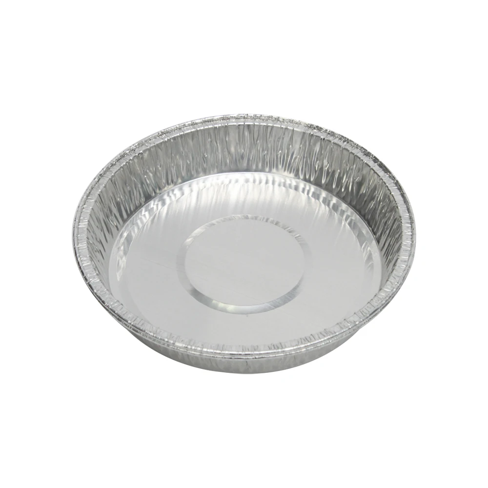 120ml Wholesale Disposable Takeaway Tin Foil Tray Shallow Plate Round Aluminium Foil Pan Round Container