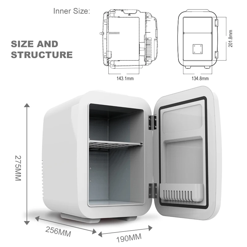 4L DC 12V Wholesale Custom Fashion Retro Design Refrigerate Beverage And Food Mini Fridge Popular style