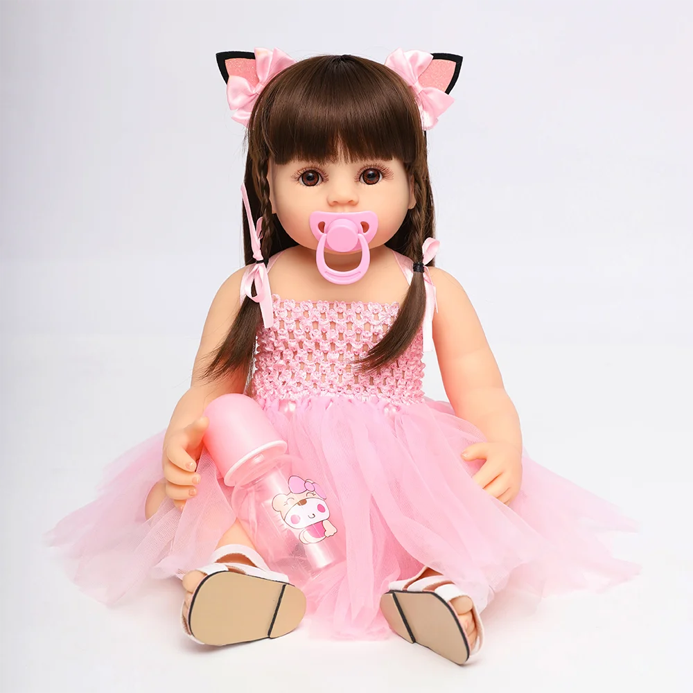 Fox And Rabbit Set Vinyl Silicone Reborn Baby Doll Kit Wholesale price Adorable Girl Kids Partner Gifts With Pacifier and Bottle