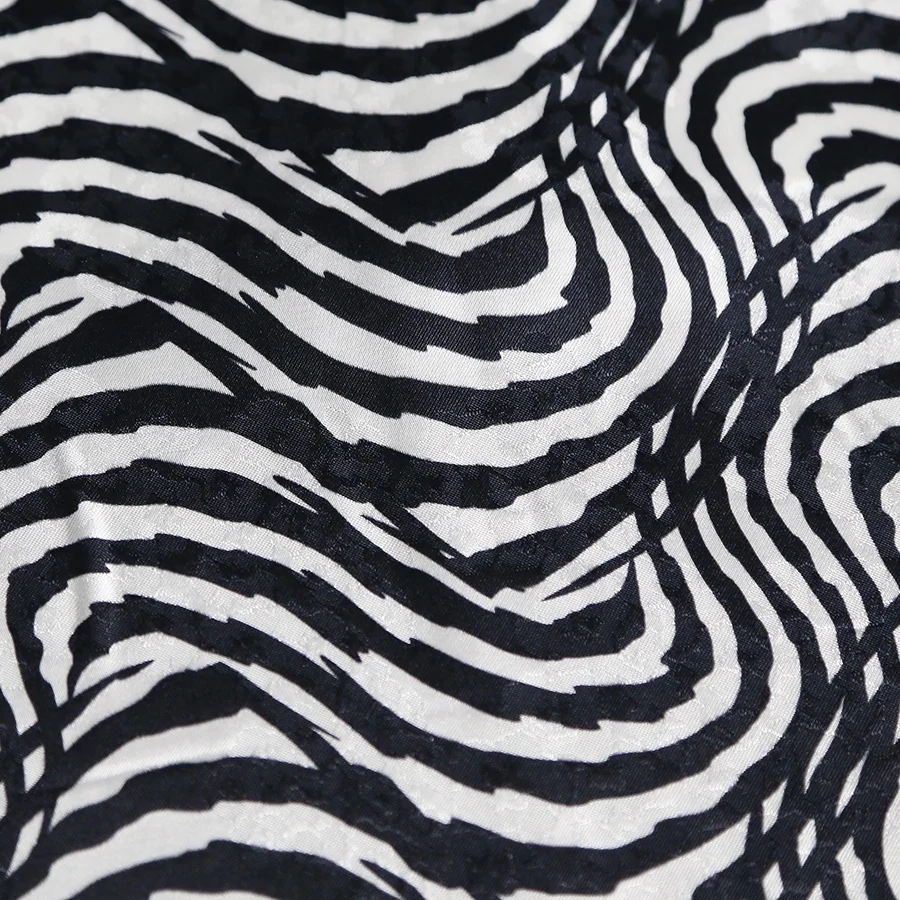 Custom digital printed Viscose Rayon Jacquard Sateen fabric