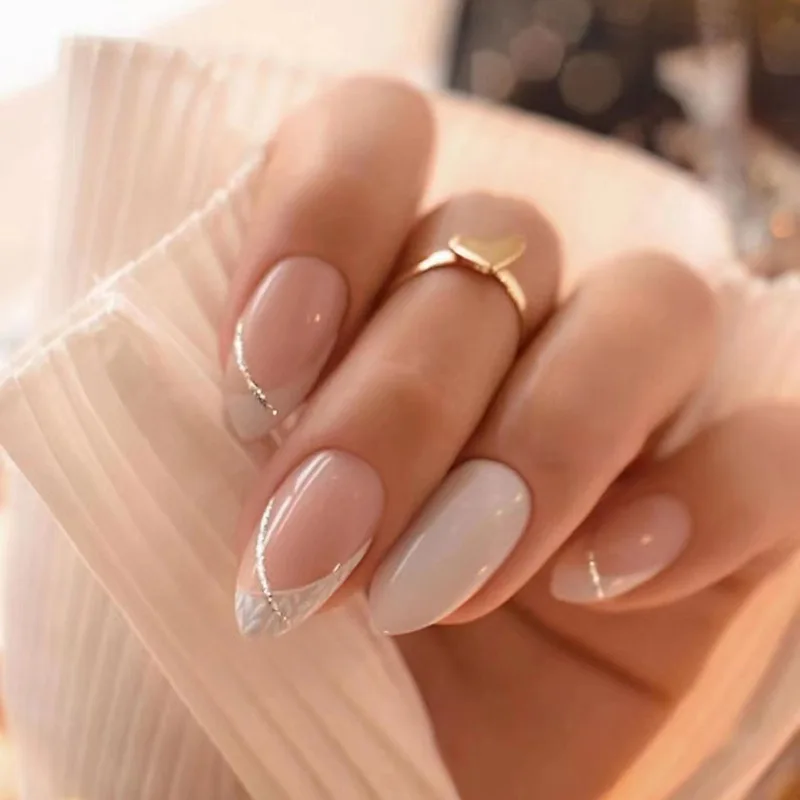 Short Acrylic Rhinestones False Nails Luxury Private Label Press On Nails Mix Designs Wholesale