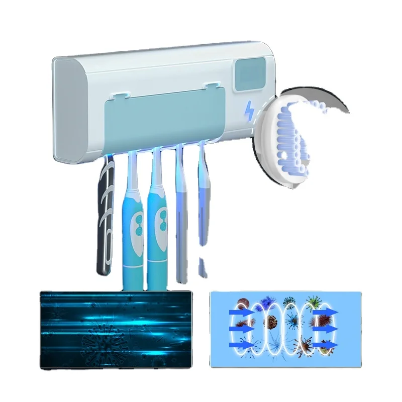  Недорогой настенный держатель для зубных щёток с USB-зарядкой