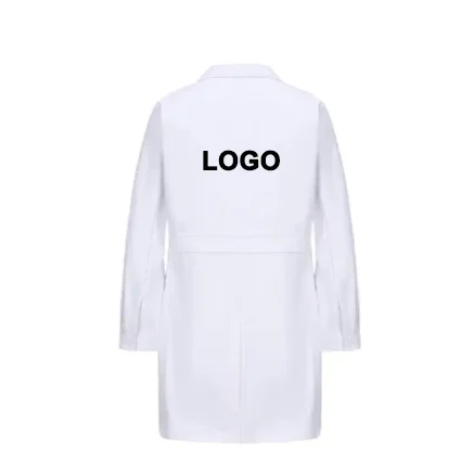 Custom Logo Polyester Spandex Blend Pharmacy Uniforms Doctor Nurse Hospital Uniforms White Lab Coat Medical Scrubs