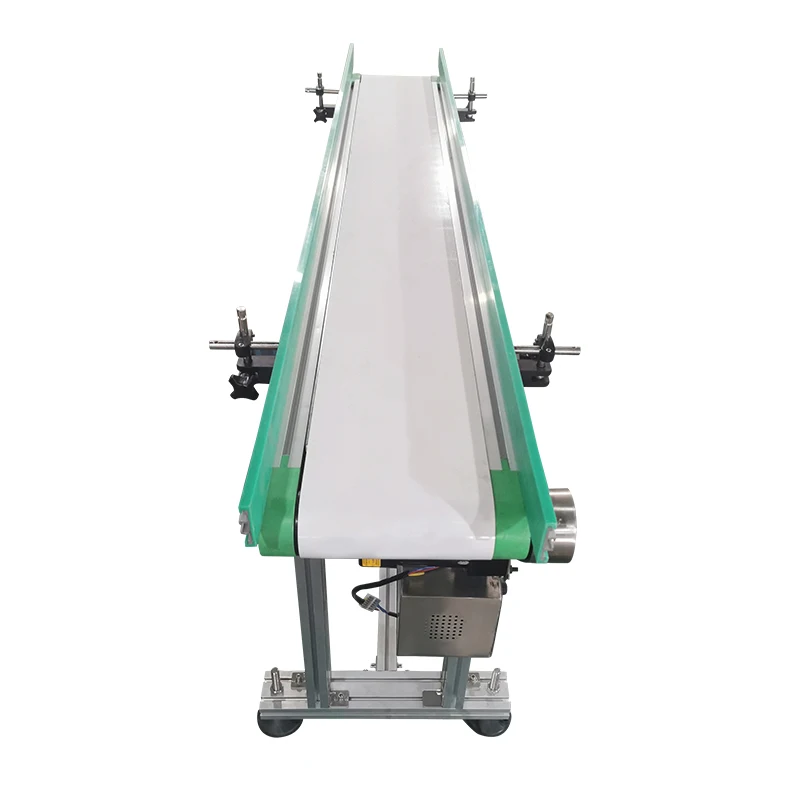 LHJ Cheap Price Equipment PVC White Color Flat Top Belt Conveyor Machine PU Food Grade Material  Conveyor For Material Handling