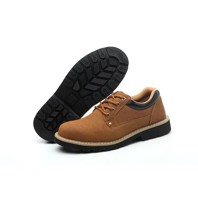 Wear-Resistant Leisure Light Comfortable Office Men Brown Safety Shoes