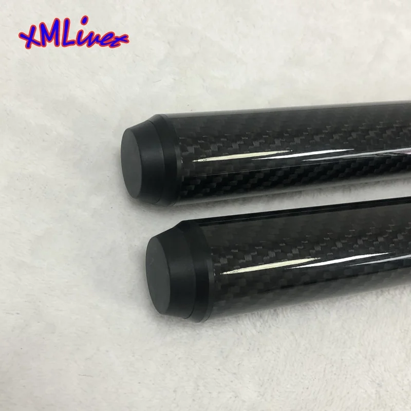 Customized xmlivet 12inch carbon Pool cue extensions with bumper for Longoni cues 9 ball cue extenders Billiard accessories