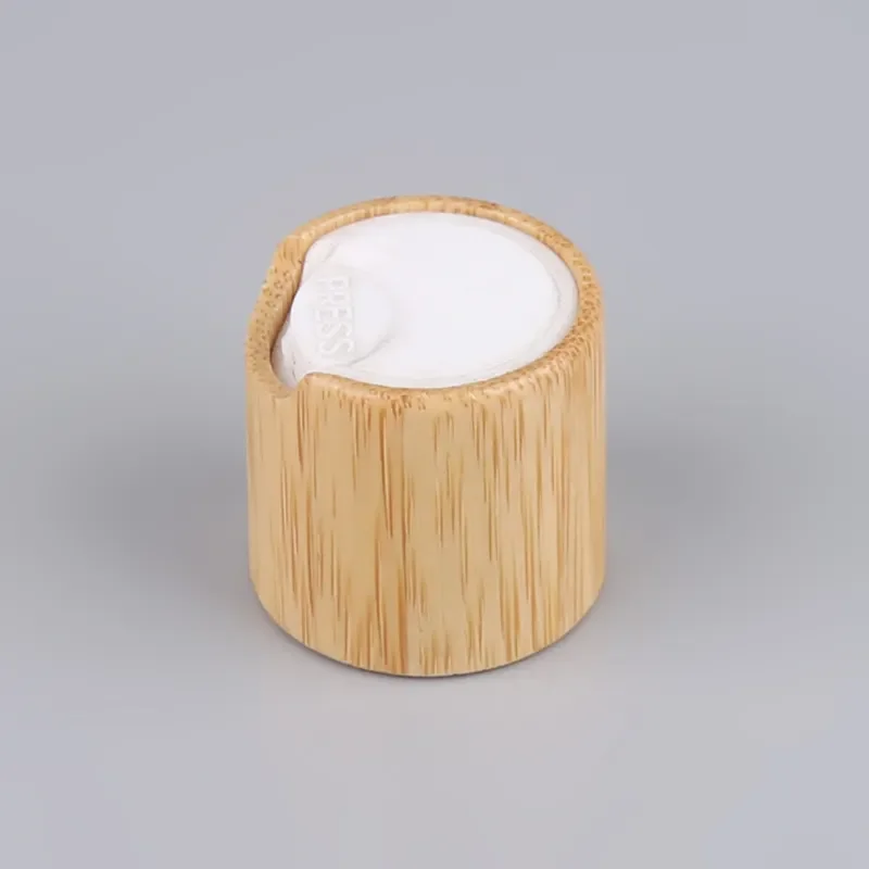 Wood Products Cosmetic Packaging Bottle Cap Wooden Screw Cap Bamboo Screw Top Lid Bottle Cap