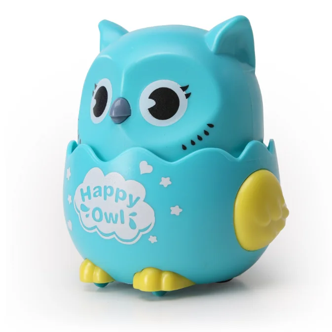 2025 Manual Pressing Cartoon Cute Owl Toy Car Wind up Toys