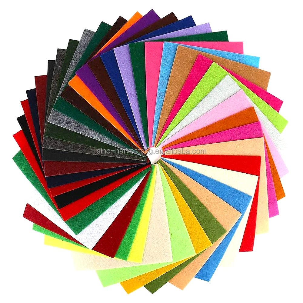 Wholesale high quality colored felt pieces of various colors mixed color felt pieces suitable for DIY crafts