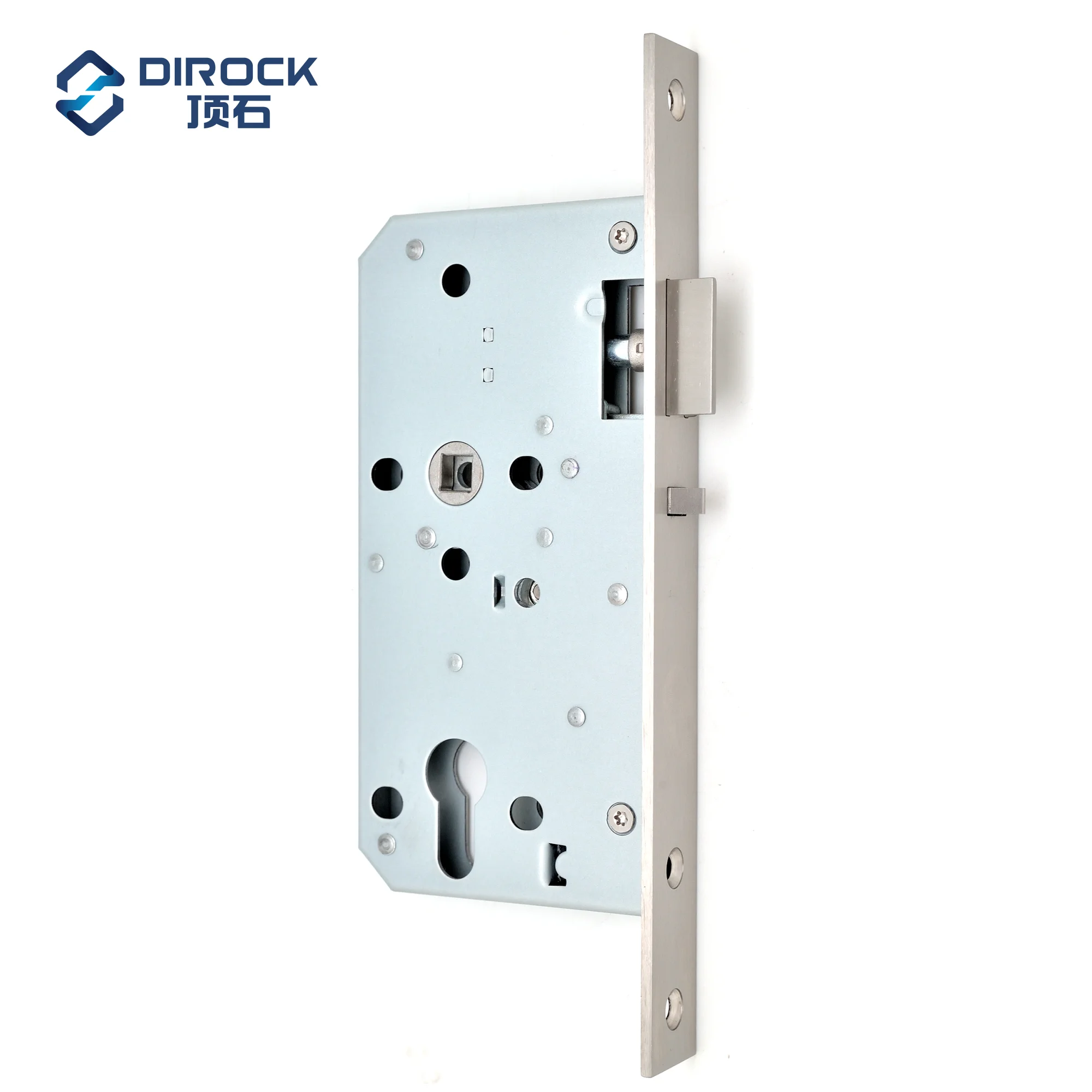 Dirock SS304 classroom mortise lock for school/building/airport/hospital/supermarket/mall with DIN cylinder hole 55mm backset