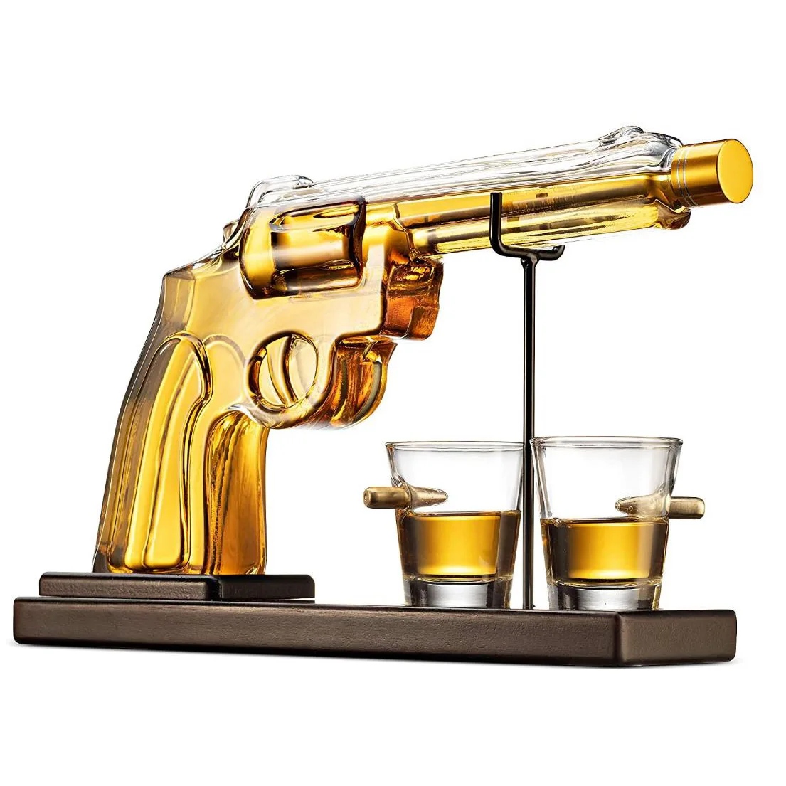 Gun Shaped Glass Bottles 325ml Unique Shaped Wine Tequila Brandy Alcohol Vodka Whiskey Glass Bottle for Liquor Package Gift