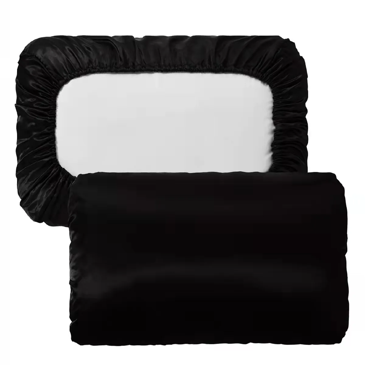 Wholesale no MOQ Amazoo hot selling luxury travel elastic Queen King polyester silky satin silk pillowcase cover pillow case
