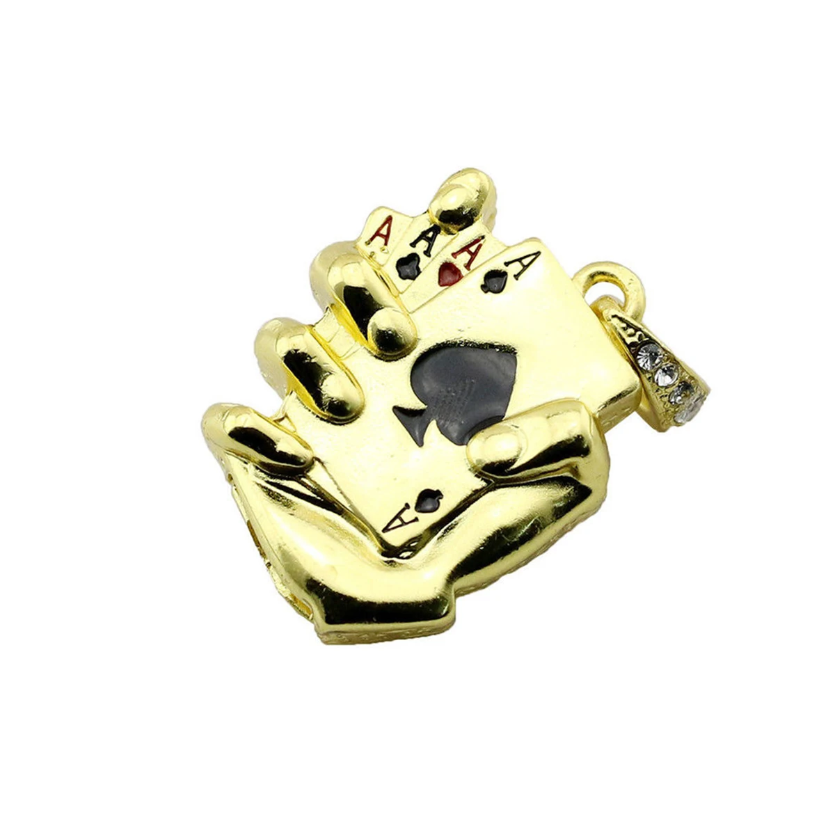 Wholesale Funny Pen Drive Metal Necklace Poker 8GB 16GB 32GB 64GB 128GB 2.0 Mini Metal USB Flash Drive With Customized Logo
