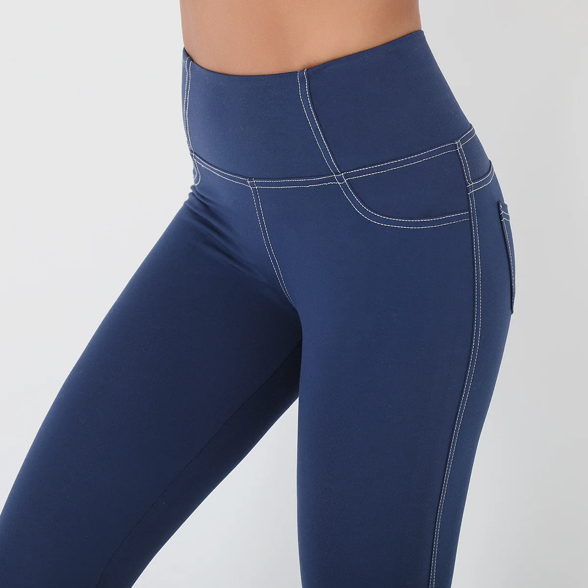 Active Wear Pocket Yoga Leggings  Custom Yoga Scrunch Butt Jeans Leggings Women Spandex With Pocket