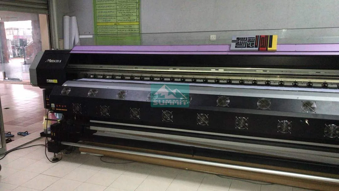Натуральная 126 дюймов Mimaki SWJ-320 S4 б/у большого формата 3 2 м струйный принтер подходит