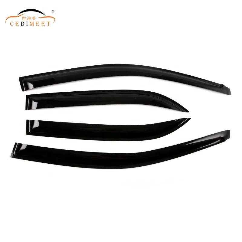Car Accessories Rain Guard Door Deflector Sun Visor Acrylic Material Black Door Visor Window Visor Use For Corolla 2007-2013